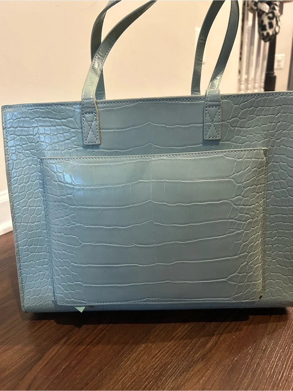 New Beis mini work tote in slate croc - Picture 6 of 14
